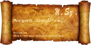 Morgent Szonóra névjegykártya